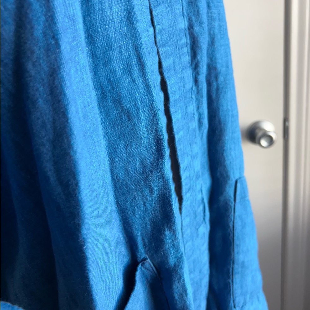 J. Jill Blue Open-Front Cardigan pure indigo linen - Picture 7 of 12